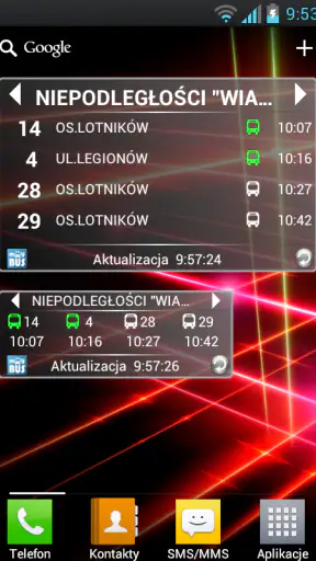 myBus online screenshot