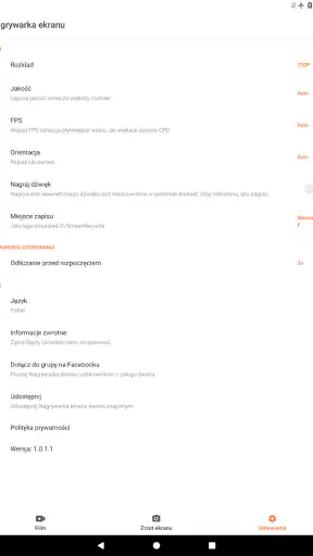 Nagrywanie Ekranu - XRecorder screenshot