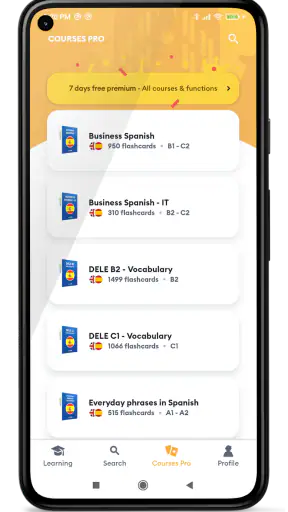 Nauka hiszpańskiego - Voc App screenshot