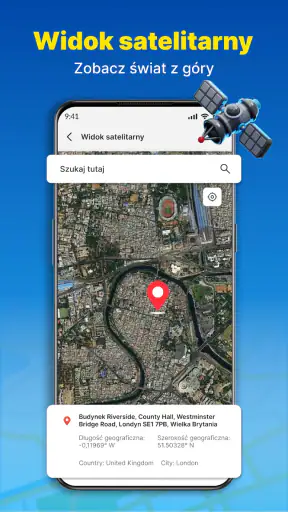 Nawigacja GPS i mapa tras screenshot