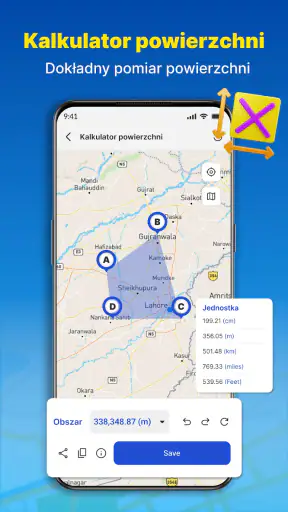 Nawigacja GPS i mapa tras screenshot
