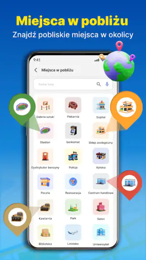 Nawigacja GPS i mapa tras screenshot