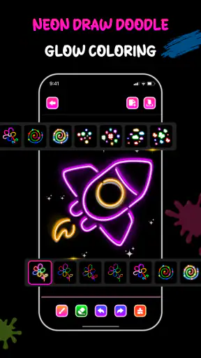 Neon Draw - Glow Doodle Art screenshot