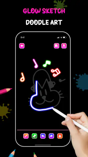 Neon Draw - Glow Doodle Art screenshot