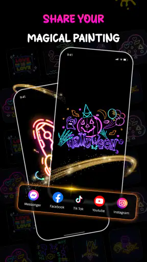 Neon Draw - Glow Doodle Art screenshot