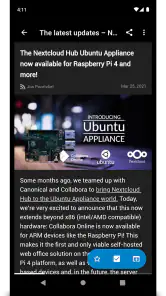 Nextcloud News screenshot