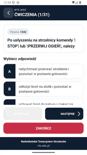 NTS Quiz screenshot