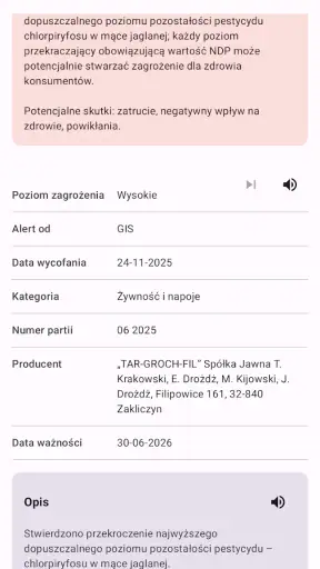 oAlert: Wycofane Produkty screenshot