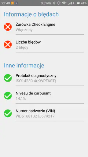 Obd Arny - ELM327 car scanner screenshot