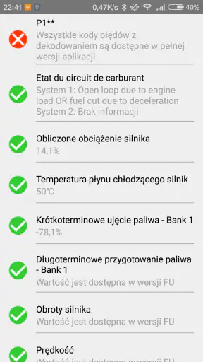 Obd Arny - ELM327 car scanner screenshot
