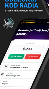 Odzyskaj Kod do Radia screenshot