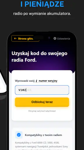Odzyskaj Kod do Radia screenshot