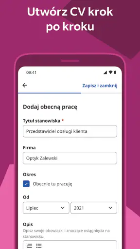 Oferty pracy screenshot