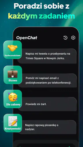 Otwarty Czat: Aplikacja Bot AI screenshot