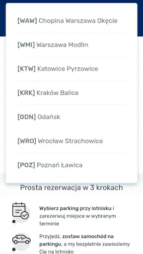 Parkingi Lotniskowe screenshot