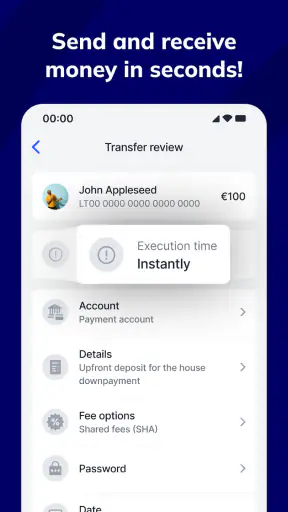 Paysera Mobilna portmonetka screenshot