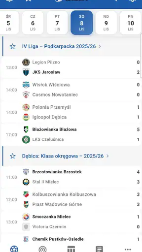 Piłka Lokalna - wyniki na żywo screenshot