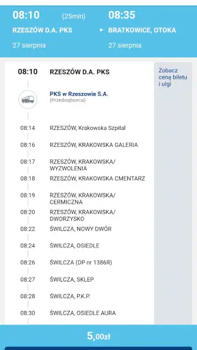 PKS Rzeszów screenshot