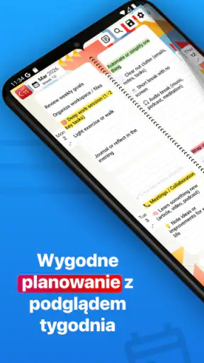 Planer tygodniowy - Dziennik screenshot