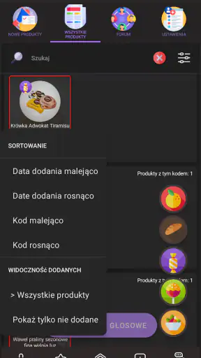 PLU Kody dla kasjerów screenshot