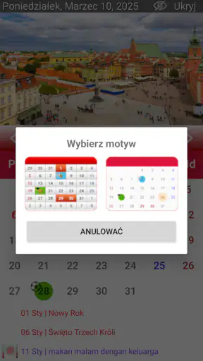 Polska Kalendarz 2026 screenshot