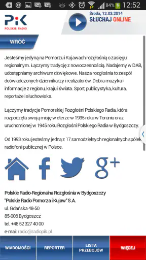 Polskie Radio PiK screenshot