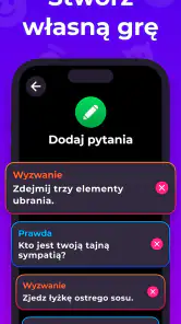 Prawda czy Wyzwanie - Pytania screenshot