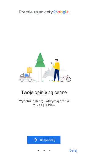 Premie za ankiety Google screenshot