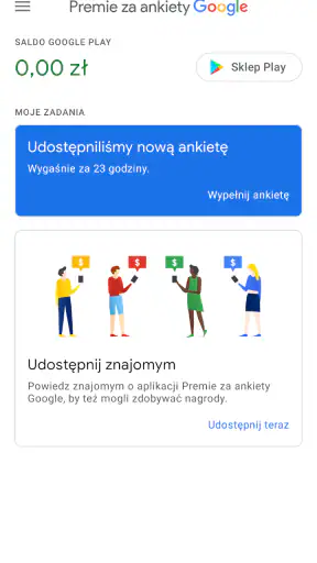 Premie za ankiety Google screenshot