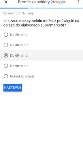 Premie za ankiety Google screenshot