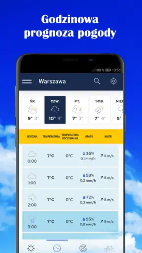 Prognoza pogody i radar opadów screenshot