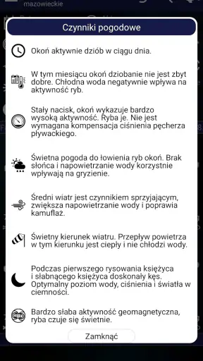 Prognoza połowów screenshot