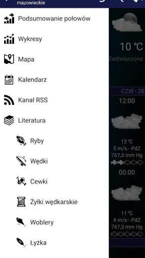Prognoza połowów screenshot