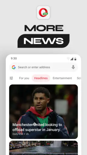 Przeglądarka Opera Mini screenshot