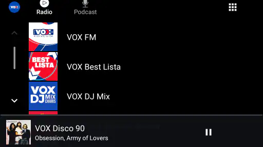Radio VOX FM radio internetowe screenshot