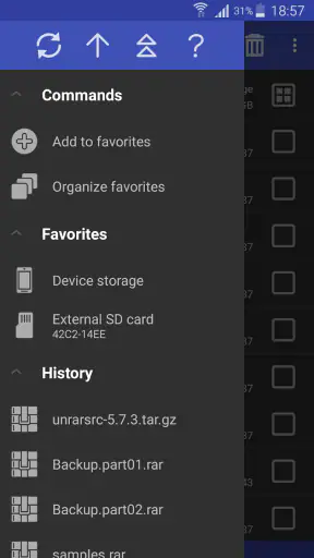 RAR screenshot