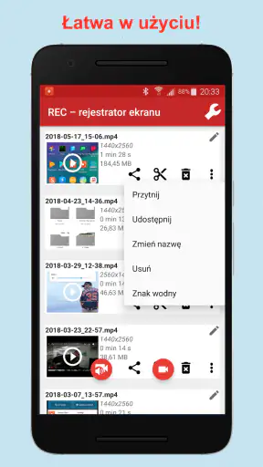 REC – rejestrator ekranu screenshot