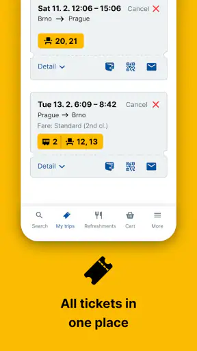 RegioJet screenshot