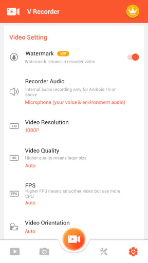 rejestrator ekranu V Recorder screenshot