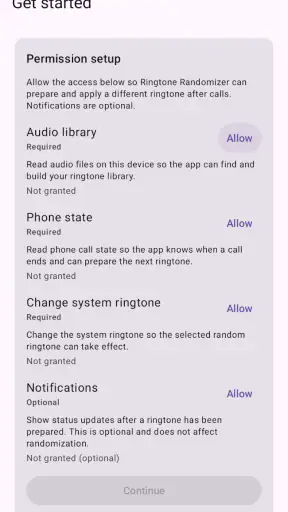 Ringtone Randomizer screenshot