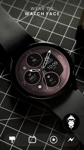 Rose Gold Analog Watch Face screenshot