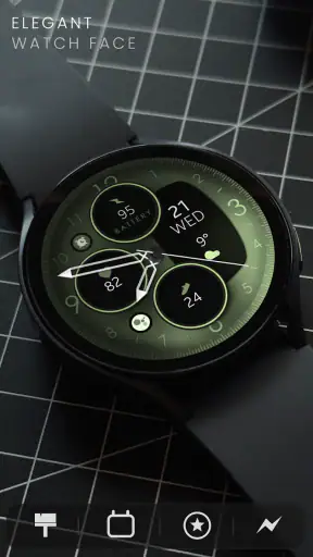 Rose Gold Analog Watch Face screenshot