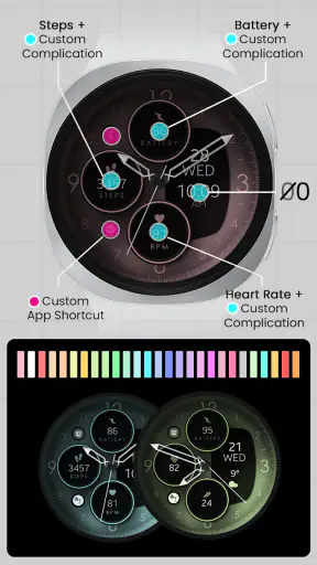 Rose Gold Analog Watch Face screenshot