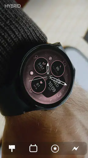 Rose Gold Analog Watch Face screenshot