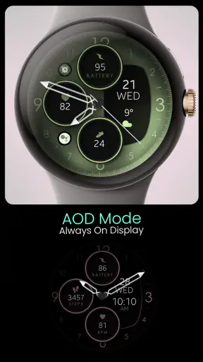 Rose Gold Analog Watch Face screenshot