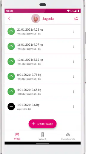 Rosnę zdrowo: siatki centylowe screenshot