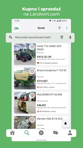 Rynek traktorów Landwirt.com screenshot