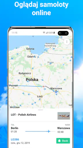 Samoloty na żywo – Radar lotów screenshot