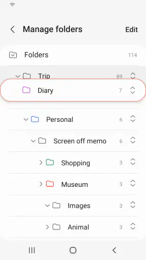 Samsung Notes screenshot