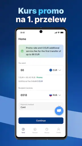 SendNOW — przelewy pieniężne screenshot